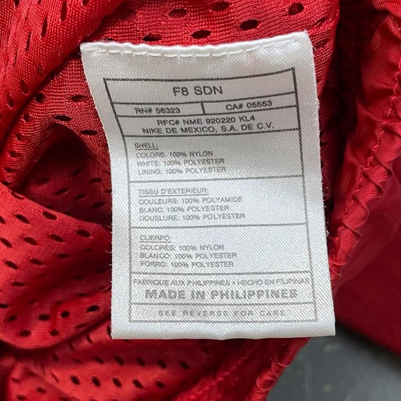 Nike 1/4 Zip Anorak Windbreaker Jacket White Tag Maroon Red Large Navy Vintage - Picture 7 of 9